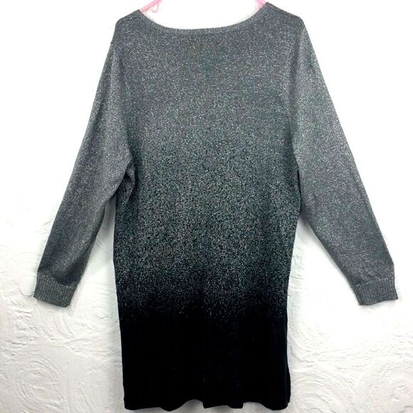 Apt. 9 Gray Black Ombré Sparkle Sweater- NEW - Picture 2 of 7